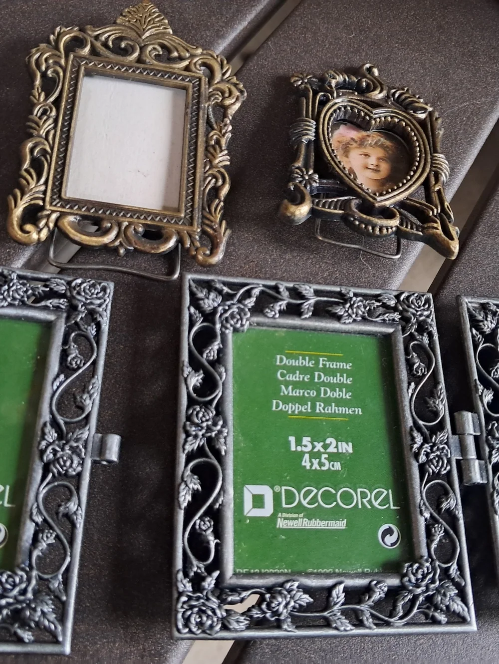 5 Victorian Mini Picture Frames